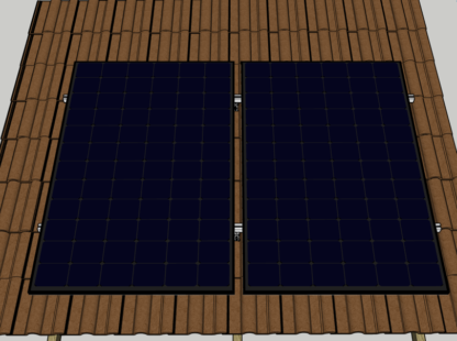 Balkonkraftwerk Ziegeldach Montage Solarmodule auflegen