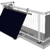 Montagepaket Balkonkraftwerk Solar Modul angewinkelt ausgestellt