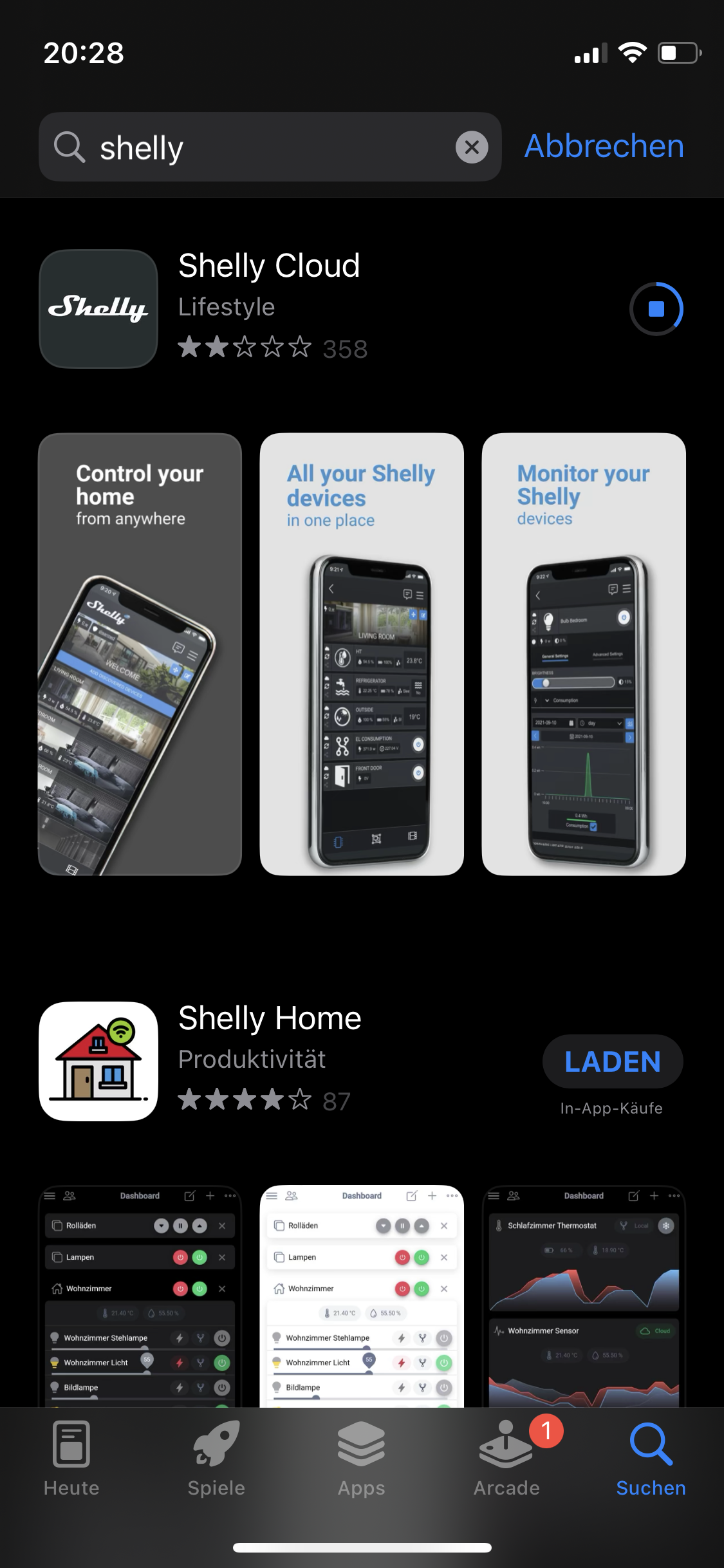 Shelly App in AppStore herunterladen