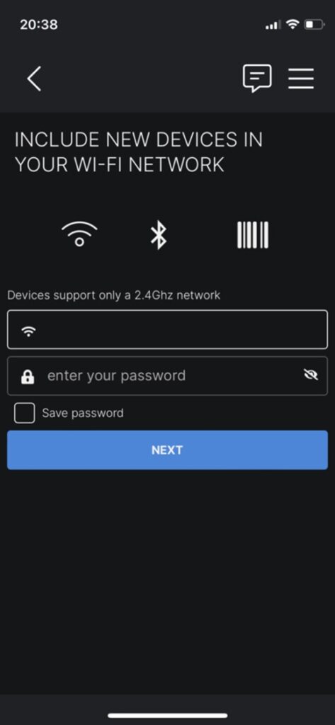 WLAN Passwort in Shelly App eingeben
