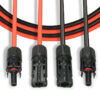 Solarkabel-Verlängerung MC4-kompatibel 2x2m Stecker und Buchse