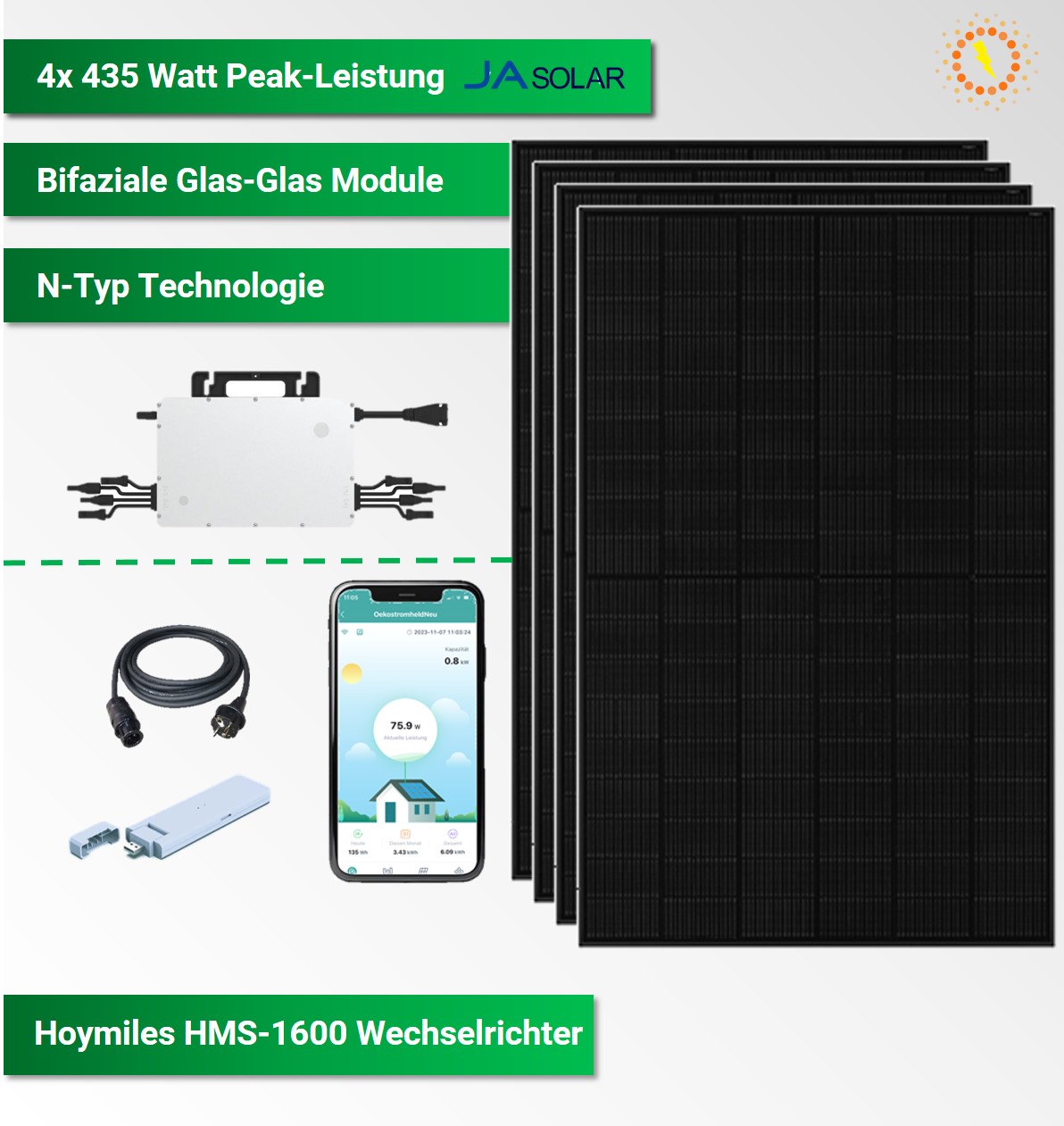 Balkonkraftwerk ökostromhelden Heldenpaket Maxi