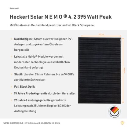 Heckert Solar Nemo 4.2 395 Watt Peak Full Black in Deutschland hergestellt