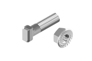 Hammerkopfschraube M10x32,5 + Sperrzahnmutter M10 Edelstahl A2