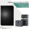 Balkonkraftwerk mit Speicher Marstek Jupiter C+ 890Wp Heckert Solar ZEUS 1.1