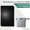 Balkonkraftwerk mit Speicher Zendure SolarFlow 800 Pro und Heckert Solar 900Wp Glas-Glas Modulen